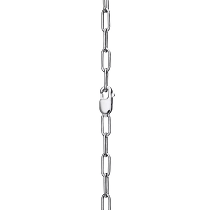 [Hyrra Jewelry]LOCK NECKLACE MEDIUM PENDANT SILVER PAVED DIAMONDS