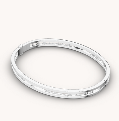 [⭐Hyrra Jewelry]ZERO 1 SPIRAL LOGO SILVER BRACELET