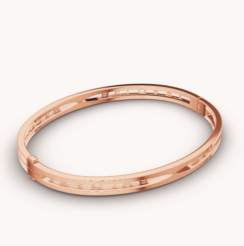 [⭐Hyrra Jewelry]ZERO 1 SPIRAL LOGO PINK GOLD BRACELET