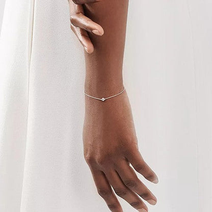 [Hyrra Jewelry]DIAMOND STERLING SILVER AQUAMARINE BUBBLE BRACELET