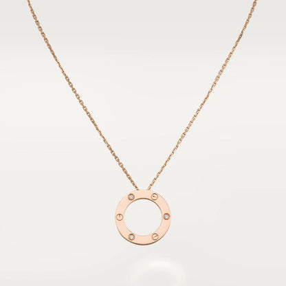 [⭐Hyrra Jewelry]LOVE NECKLACE 16MM 3 DIAMONDS