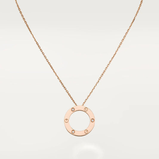 [⭐Hyrra Jewelry]LOVE NECKLACE 16MM 3 DIAMONDS
