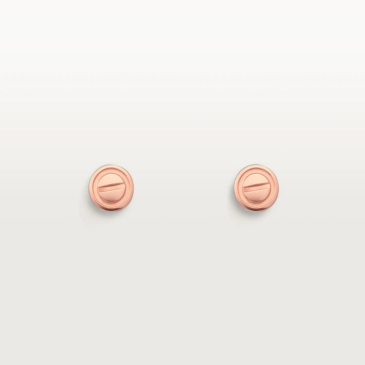 [⭐Hyrra Jewelry]LOVE EARRINGS PINK GOLD 10MM