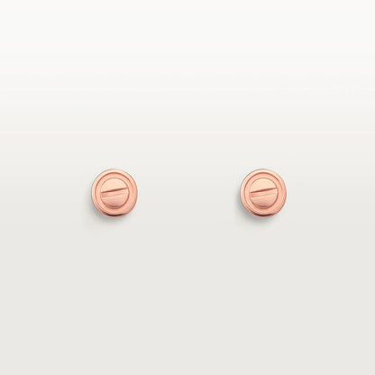 [⭐Hyrra Jewelry]LOVE EARRINGS PINK GOLD 10MM