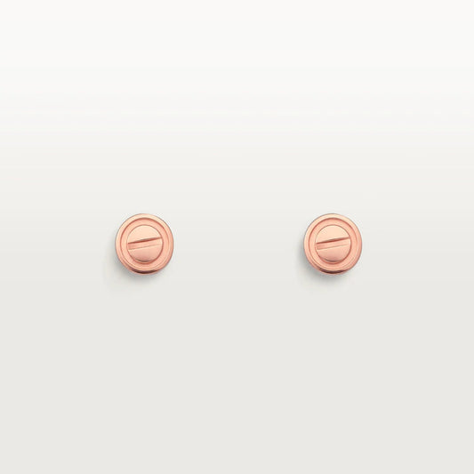 [⭐Hyrra Jewelry]LOVE EARRINGS PINK GOLD 10MM