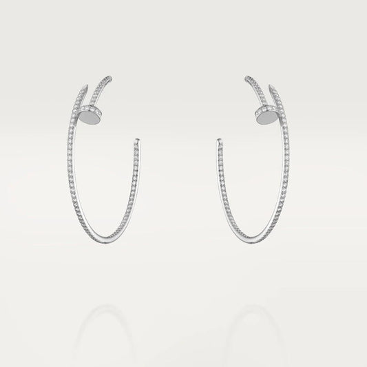 [⭐Hyrra Jewelry]JUSTE EARRINGS FULL DIAMONDS 1.8MM