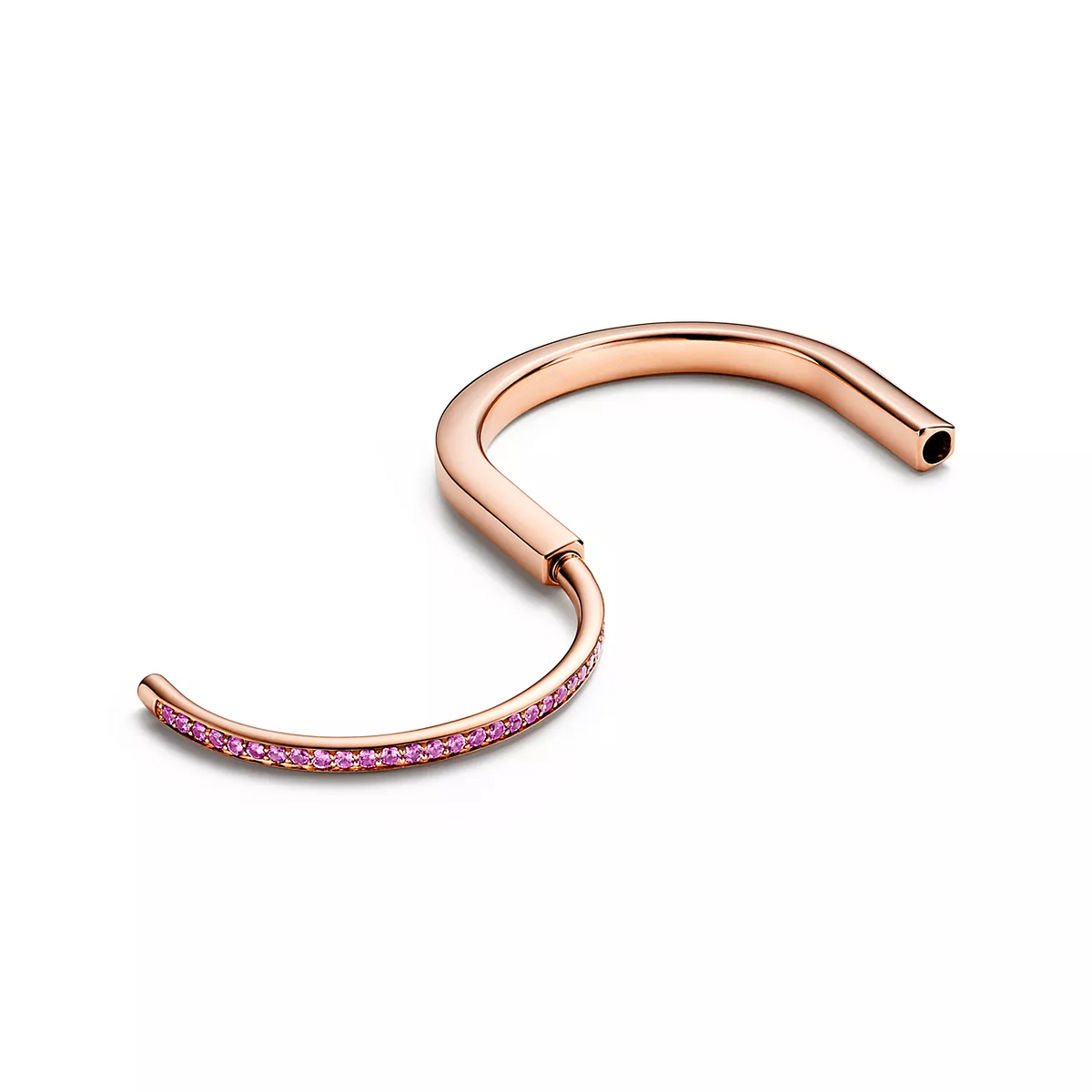 [Hyrra Jewelry]LOCK BRACELET ROSE DIAMOND PINK GOLD