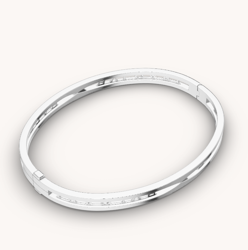 [⭐Hyrra Jewelry]ZERO 1 SPIRAL LOGO SILVER BRACELET