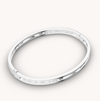 [⭐Hyrra Jewelry]ZERO 1 SPIRAL LOGO SILVER BRACELET