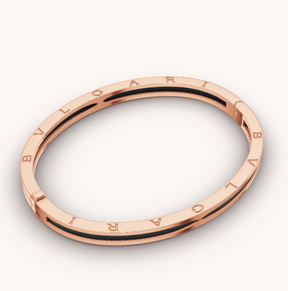 [⭐Hyrra Jewelry]ZERO 1 PINK GOLD WITH BLACK CERAMIC BRACELET