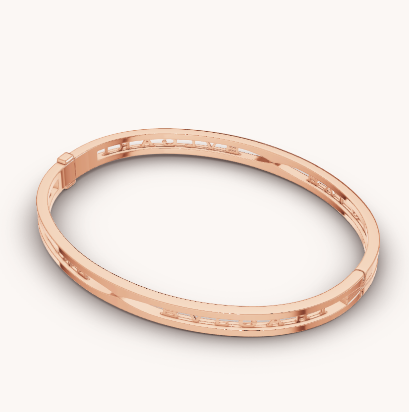 [⭐Hyrra Jewelry]ZERO 1 SPIRAL LOGO PINK GOLD BRACELET