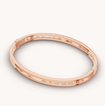 [⭐Hyrra Jewelry]ZERO 1 SPIRAL LOGO PINK GOLD BRACELET