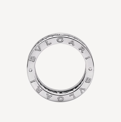 [⭐Hyrra Jewelry]ZERO 1 WITH PAVED DIAMONDS ON THE SPIRAL RING
