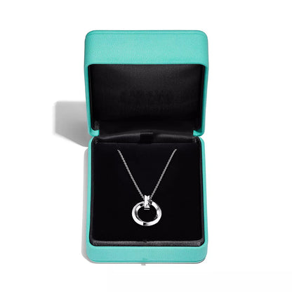 [Hyrra Jewelry]T CIRCLE PENDENT SILVER NECKLACE