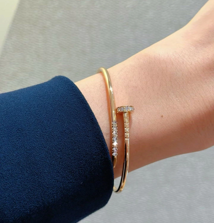 [⭐Hyrra Jewelry]JUSTE BRACELET 2.5MM DIAMONDS NEW