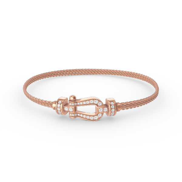 [⭐Hyrra Jewelry]FORCE SMALL HORSESHOE  DIAMOND CHAIN ROPE BRACELET