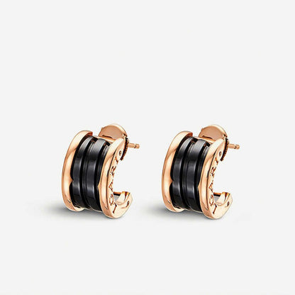 [⭐Hyrra Jewelry]ZERO 1 PINK GOLD CERAMIC EARRINGS