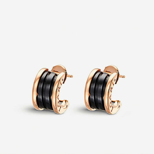 [⭐Hyrra Jewelry]ZERO 1 PINK GOLD CERAMIC EARRINGS