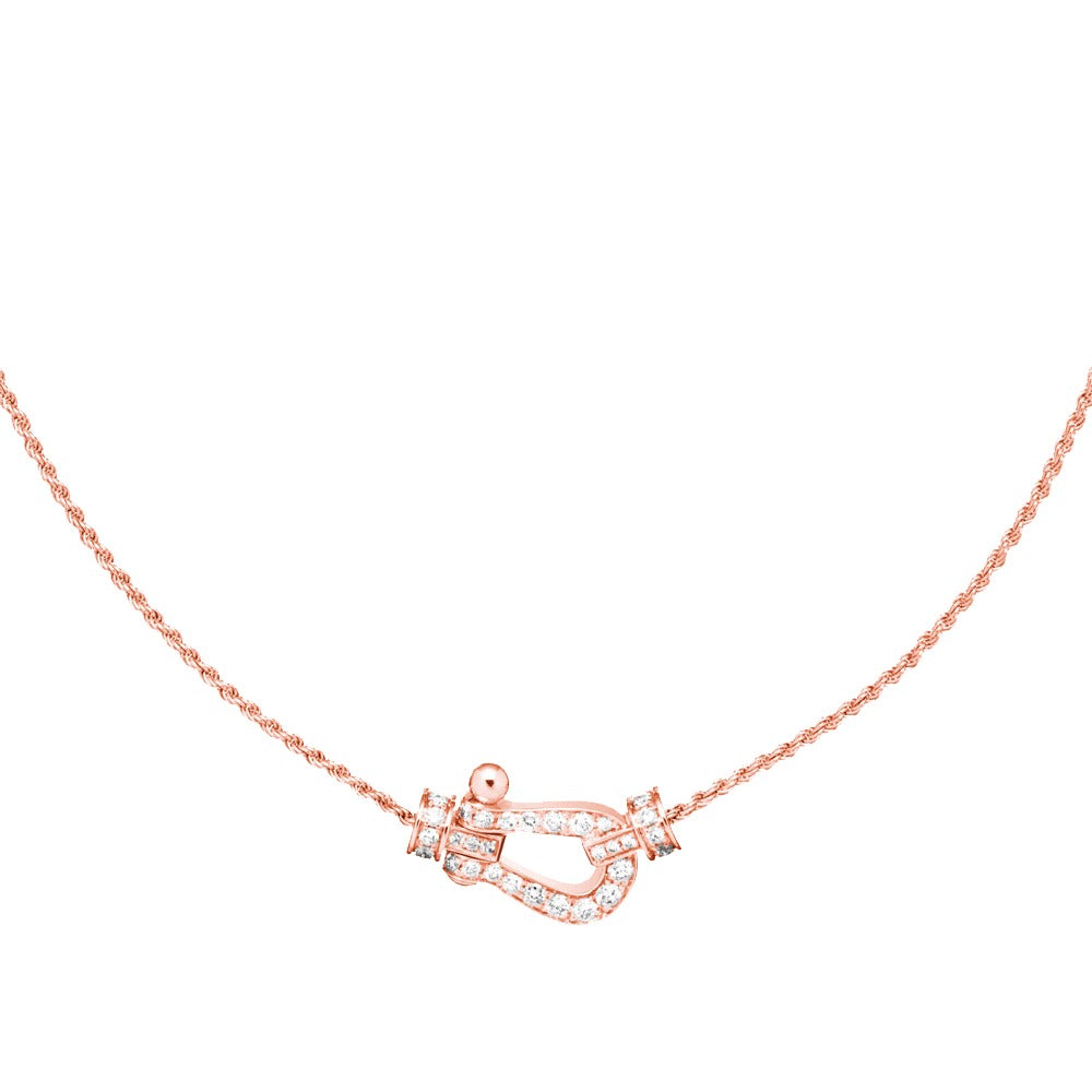[⭐Hyrra Jewelry]FORCE 10 PINK GOLD DIAMOND NECKLACE