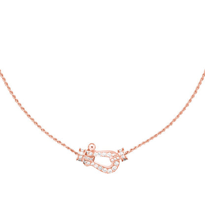 [⭐Hyrra Jewelry]FORCE 10 PINK GOLD DIAMOND NECKLACE