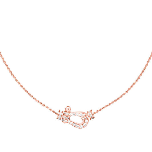 [⭐Hyrra Jewelry]FORCE 10 PINK GOLD DIAMOND NECKLACE