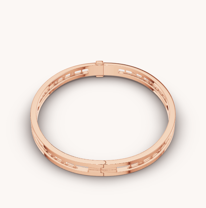 [⭐Hyrra Jewelry]ZERO 1 SPIRAL LOGO PINK GOLD BRACELET