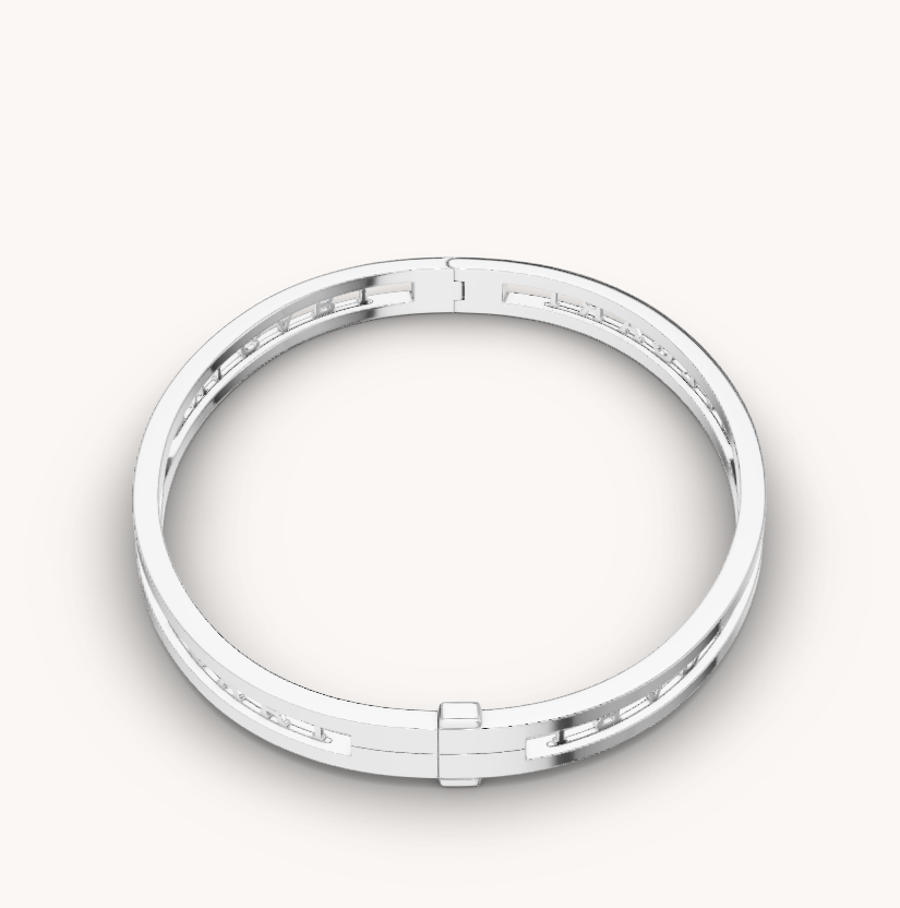 [⭐Hyrra Jewelry]ZERO 1 SPIRAL LOGO SILVER BRACELET