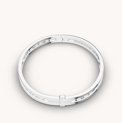 [⭐Hyrra Jewelry]ZERO 1 SPIRAL LOGO SILVER BRACELET