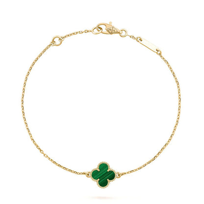 [⭐Hyrra Jewelry]CLOVER BRACELET MALACHITE 1 MOTIF