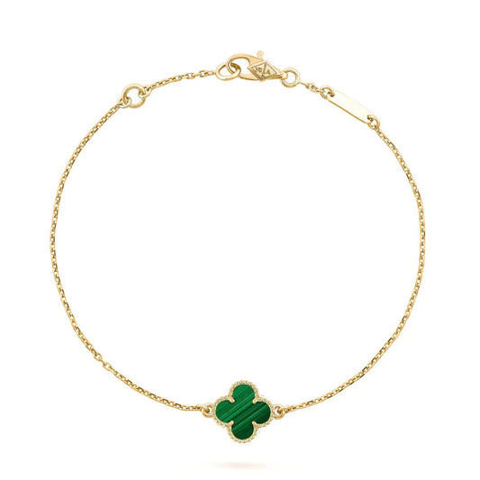 [⭐Hyrra Jewelry]CLOVER BRACELET MALACHITE 1 MOTIF