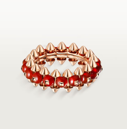 [⭐Hyrra Jewelry]CLASH ELEGANT ROSE GOLD RING FEATURING NATURAL AGATE