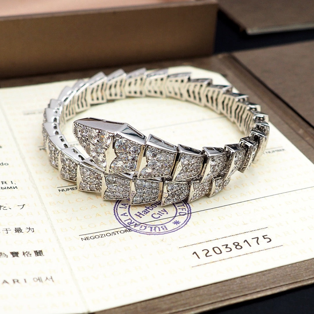 [⭐Hyrra Jewelry]SERPENTI BRACELET 8MM SILVEE DIAMOND