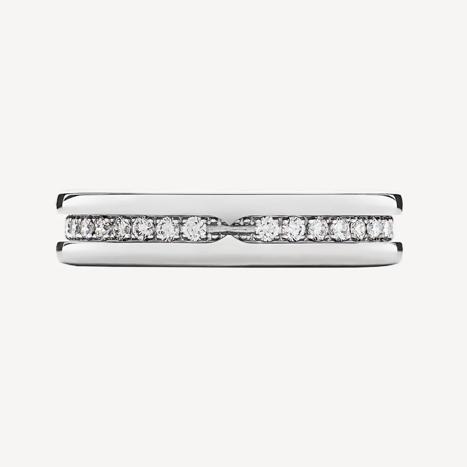 [⭐Hyrra Jewelry]ZERO 1 ONE-BAND PAVED DIAMONDS ON THE SPIRAL RING