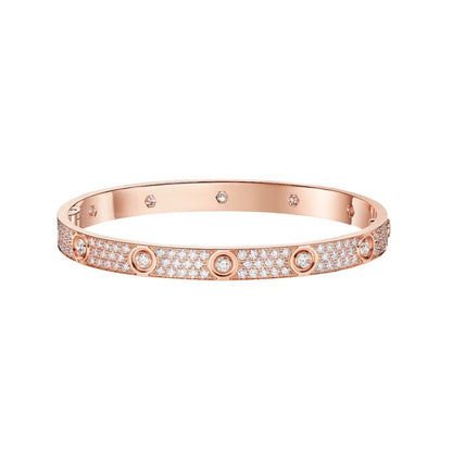 [⭐Hyrra Jewelry]LOVE BRACELET 6.1MM DIAMOND-PAVED 10 BIG DIAMONDS