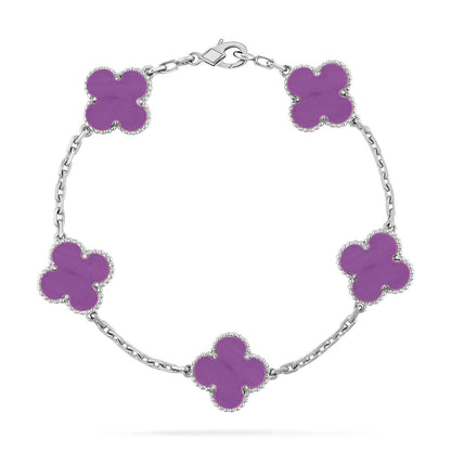 [⭐Hyrra Jewelry] CLOVER 5 MOTIF VIOLET BRACELET COLLECTION