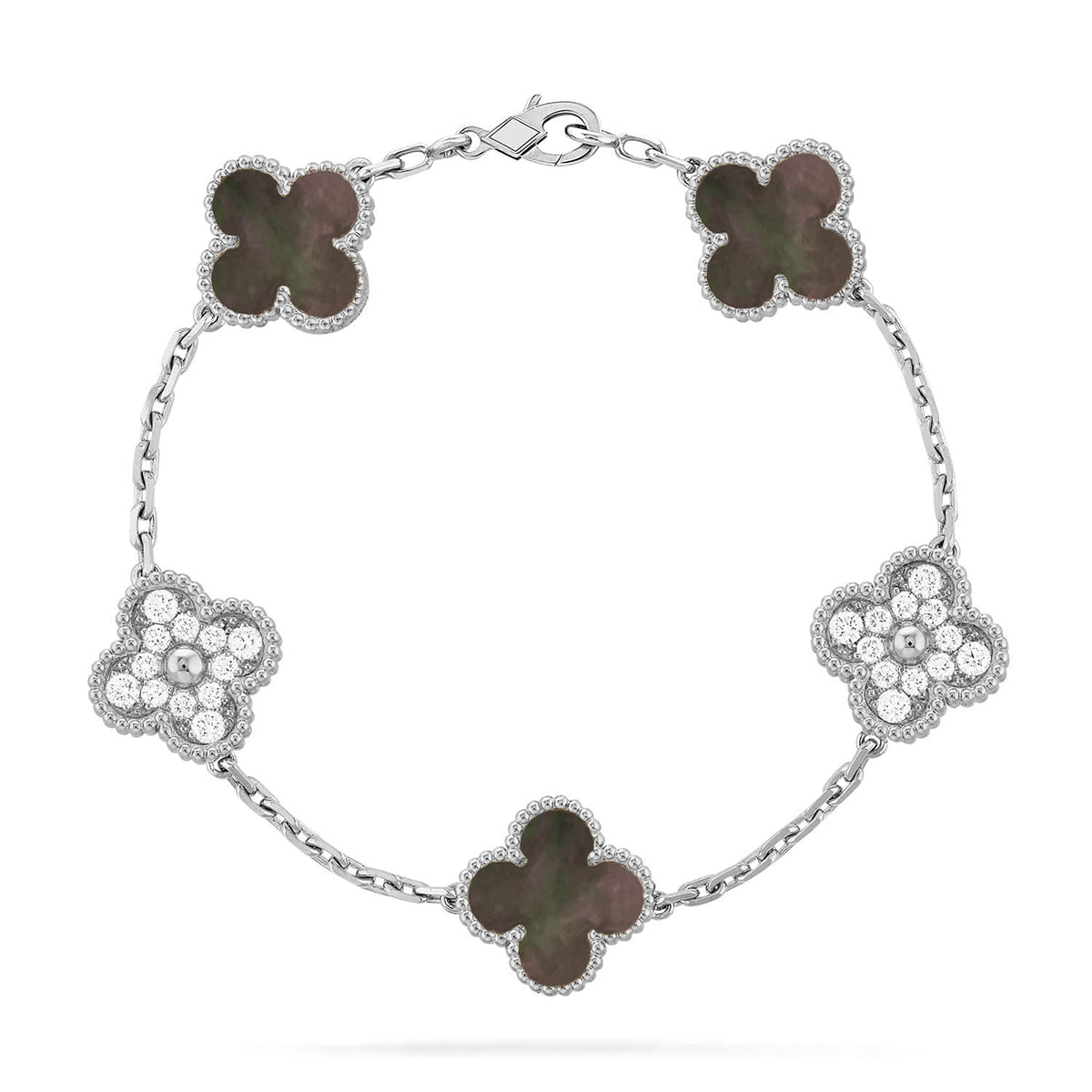 [⭐Hyrra Jewelry] CLOVER 5 MOTIF GRAY MOP BRACELET COLLECTION
