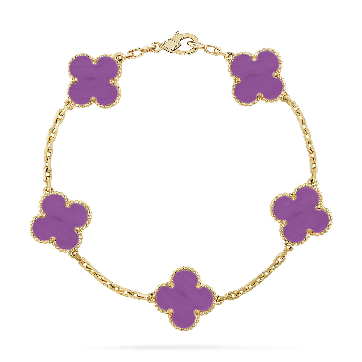 [⭐Hyrra Jewelry] CLOVER 5 MOTIF VIOLET BRACELET COLLECTION