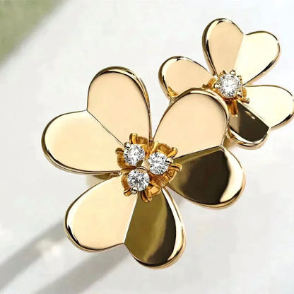 [⭐Hyrra Jewelry]CLOVER COMOS GOLD DIAMOND RING