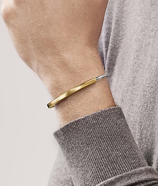 [Hyrra Jewelry]LOCK BRACELET YELLOW AND WHITE GOLD