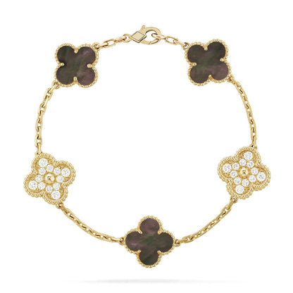 [⭐Hyrra Jewelry] CLOVER 5 MOTIF GRAY MOP BRACELET COLLECTION