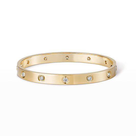 [⭐Hyrra Jewelry]LOVE BRACELET 6.1MM 10 DIAMONDS