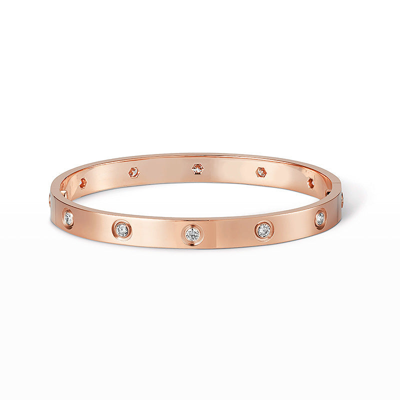 [⭐Hyrra Jewelry]LOVE BRACELET 6.1MM 10 DIAMONDS