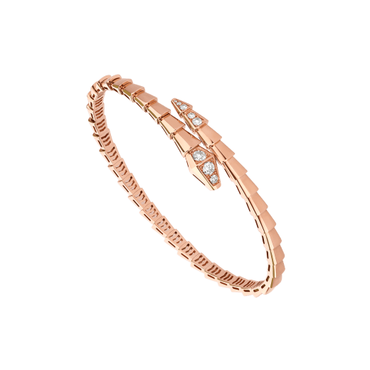 [⭐Hyrra Jewelry]SERPENTI BRACELET DIAMONDS PINK GOLD