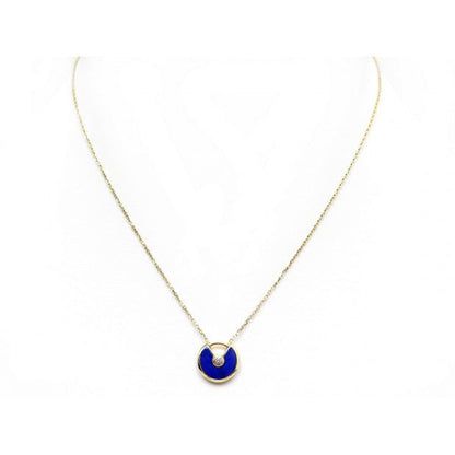 [⭐Hyrra Jewelry]AMULETTE ROSE GOLD AGATE NECKLACE