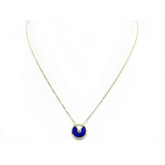[⭐Hyrra Jewelry]AMULETTE ROSE GOLD AGATE NECKLACE