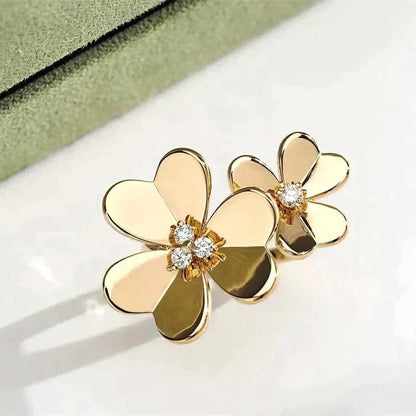[⭐Hyrra Jewelry]CLOVER COMOS GOLD DIAMOND RING