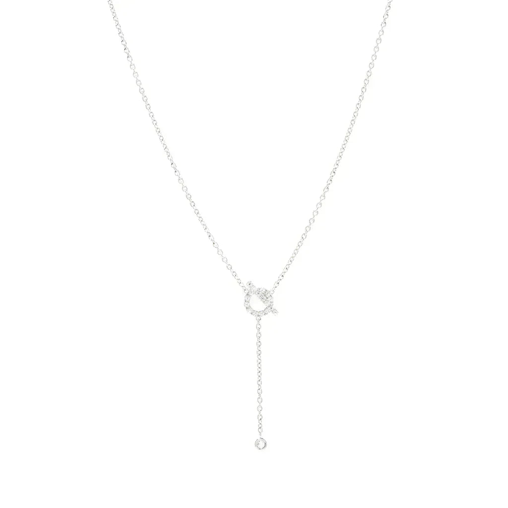 [⭐Hyrra Jewelry]FINESSE SILVER DIAMOND NECKLACE