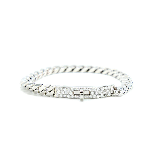 [⭐Hyrra Jewelry]KELLY CHAIN SILVER DIAMOND BRACELET