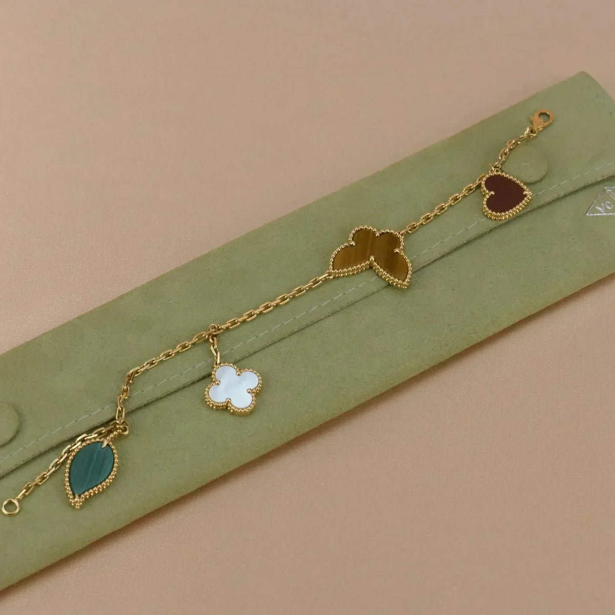 [⭐Hyrra Jewelry]LUCKY SPRING 5 MOTIF GOLD BRACELET