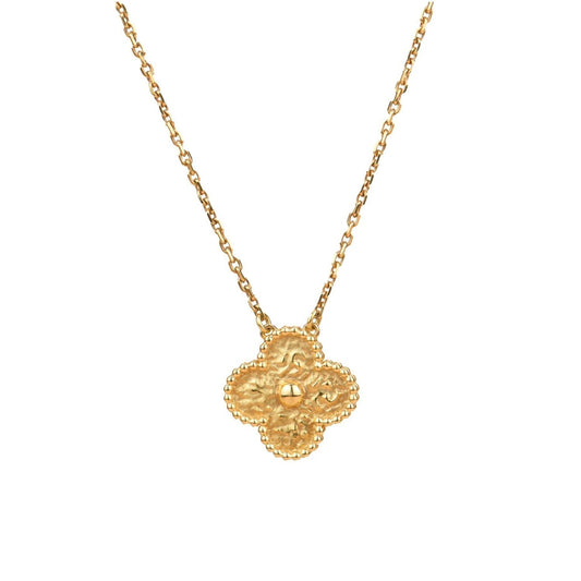 [⭐Hyrra Jewelry]CLOVER 15MM  BRONZING NECKLACE
